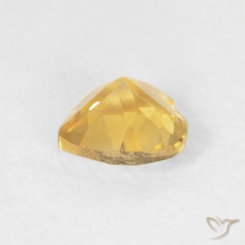 0.39克拉天然黄水晶，心形，VVS-VS