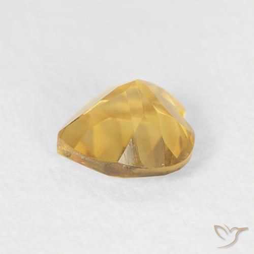 0.44克拉天然黄水晶，心形，VVS-VS