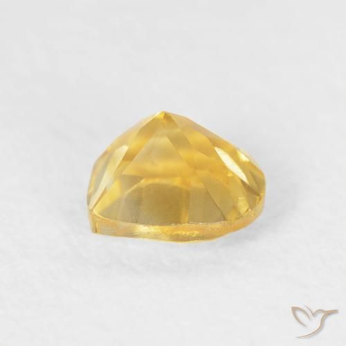 0.45克拉天然黄水晶，心形，VVS-VS