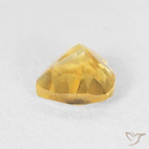 0.47克拉天然黄水晶，心形，VVS-VS