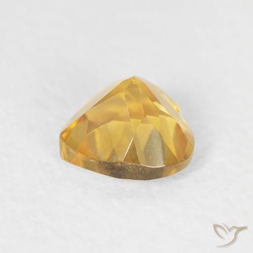0.44克拉天然黄水晶，心形，VVS-VS