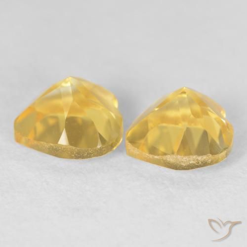 1.58克拉天然黄水晶，心形，VVS