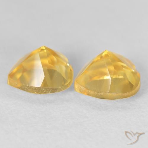 1.58克拉天然黄水晶，心形，VVS
