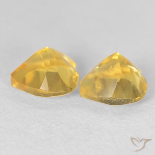 1.56克拉天然黄水晶，心形，VVS