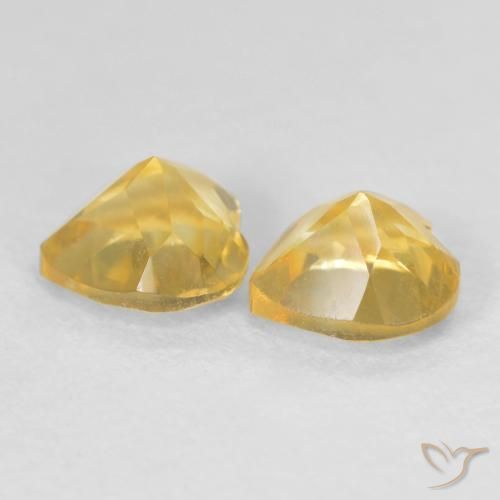 1.45克拉天然黄水晶，心形，VVS-VS