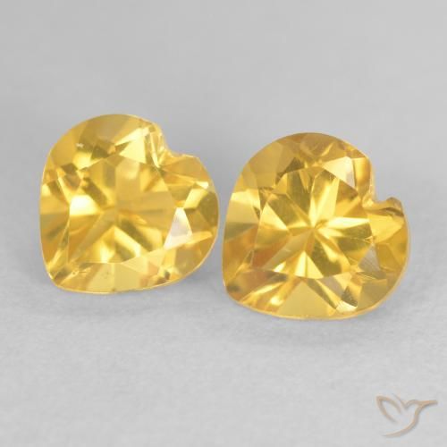 1.69ctw 天然 中金 黄水晶, 心形, VVS-VS