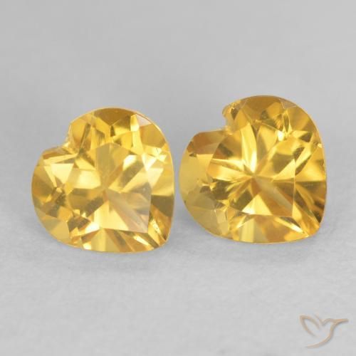 1.69克拉天然黄水晶，心形，VVS-VS