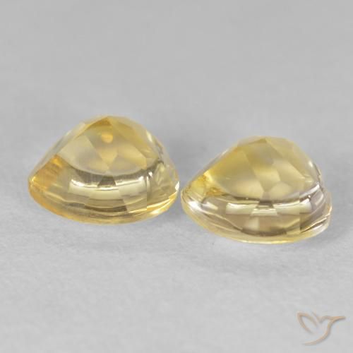 1.65克拉天然黄水晶，心形，透明