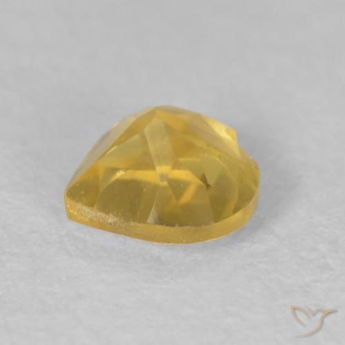 0.47克拉天然黄水晶，心形，VS