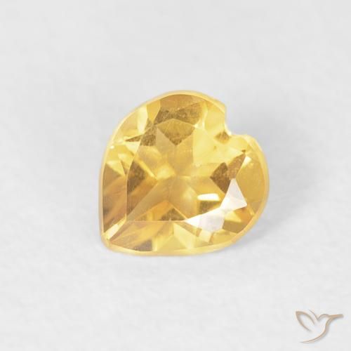 0.32ct 天然 金橙色 黄水晶, 心形, VVS