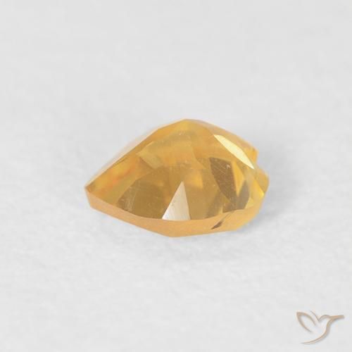 0.32克拉天然黄水晶，心形，VVS