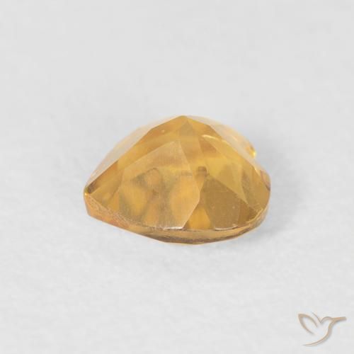 0.39克拉天然黄水晶，心形，VVS