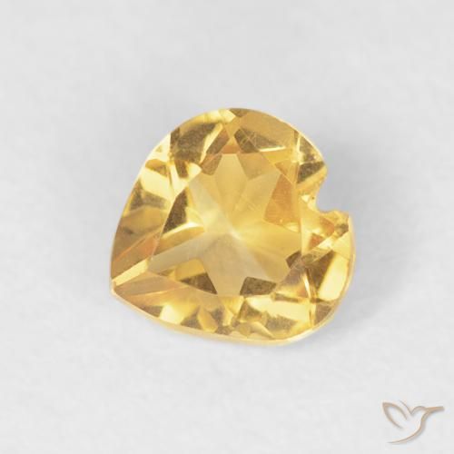 0.42ct 天然 黄金色 黄水晶, 心形, VVS