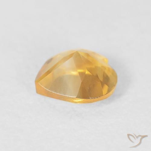 0.42克拉天然黄水晶，心形，VVS
