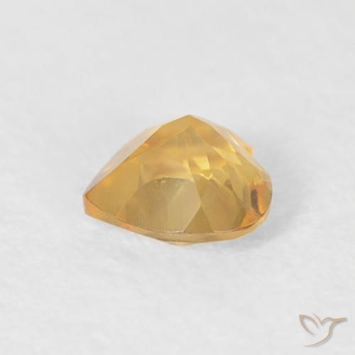 0.38克拉天然黄水晶，心形，VVS