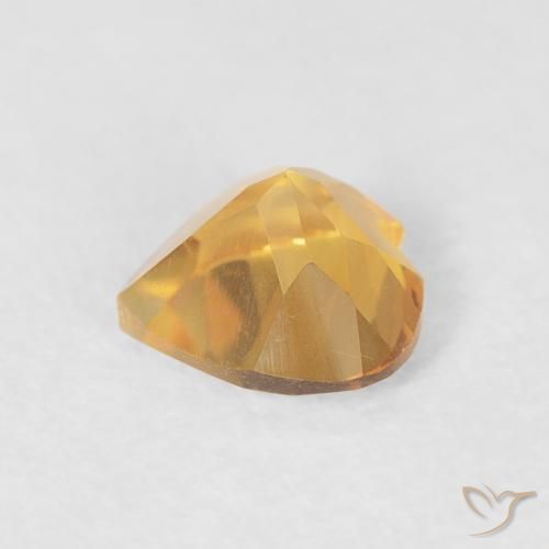 0.44克拉天然黄水晶，心形，VVS