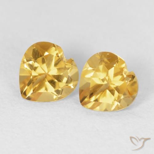 1.43克拉天然黄水晶，心形，VVS-VS