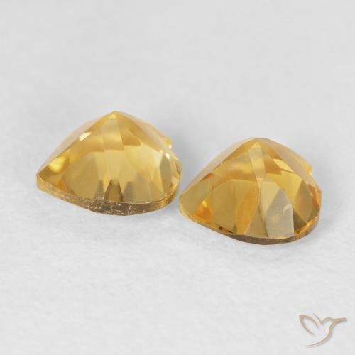 1.43克拉天然黄水晶，心形，VVS-VS