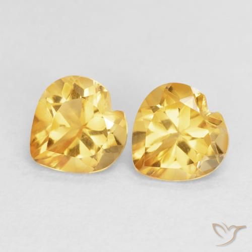 1.47ctw 天然 顶级金牌 黄水晶, 心形, VVS-VS
