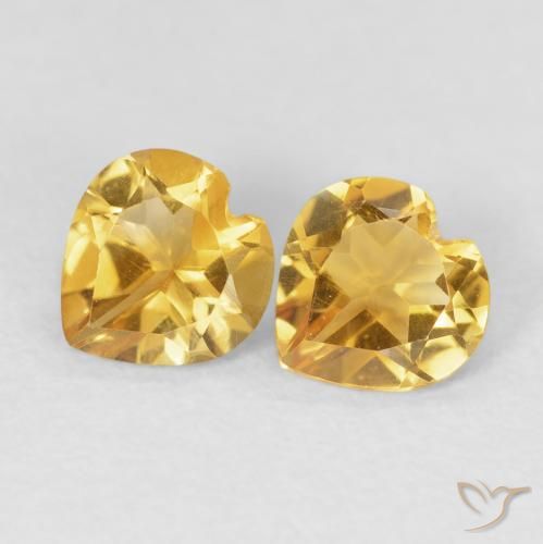 1.14ctw 天然 金色 黄水晶, 心形, VVS-VS