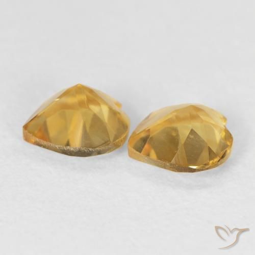 1.14克拉天然黄水晶，心形，VVS-VS