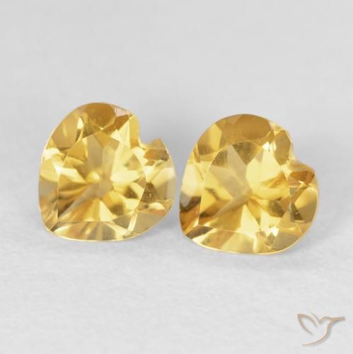 1.42克拉天然黄水晶，心形，VVS-VS