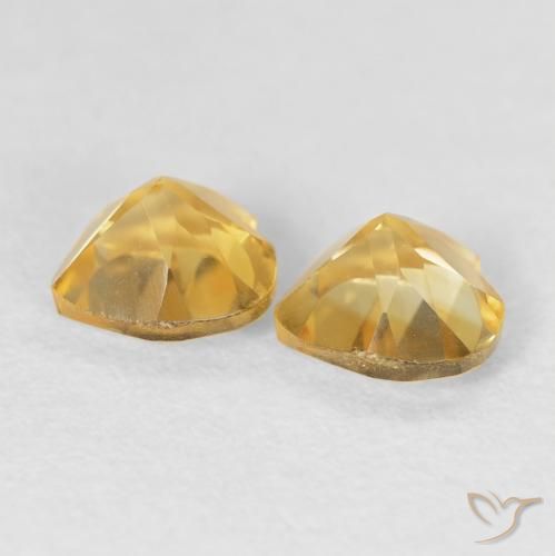 1.42克拉天然黄水晶，心形，VVS-VS