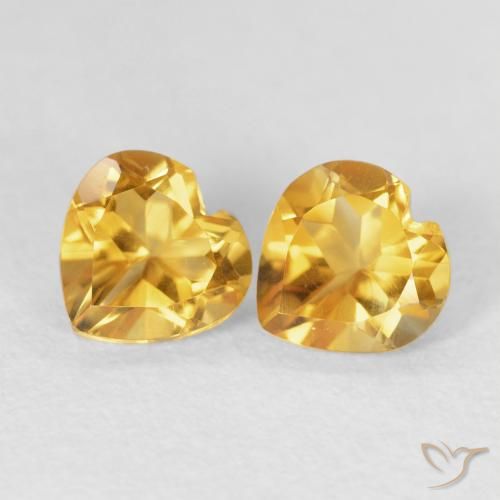 1.48ctw 天然 金色 黄水晶, 心形, VVS-VS