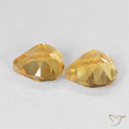 1.48克拉天然黄水晶，心形，VVS-VS