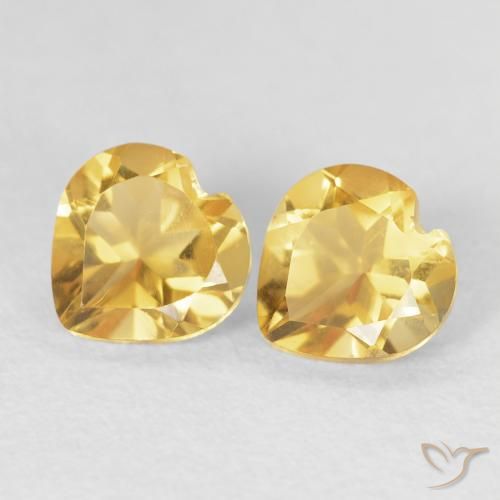 1.59ctw 天然 金色 黄水晶, 心形, VVS-VS