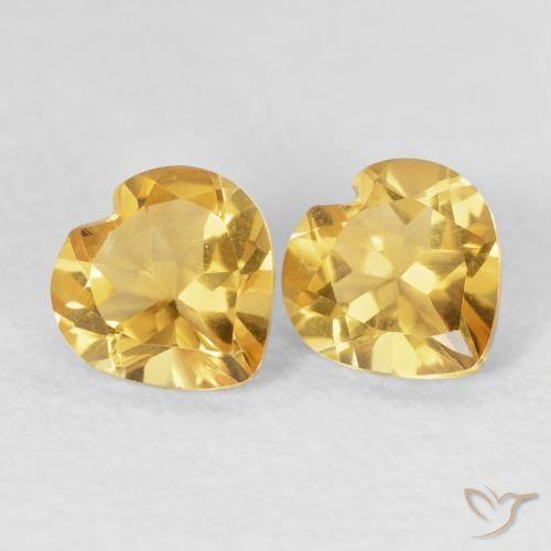 1.59克拉天然黄水晶，心形，VVS-VS