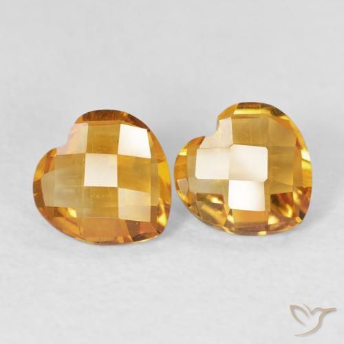 1.29克拉天然黄水晶，心形，VVS-VS