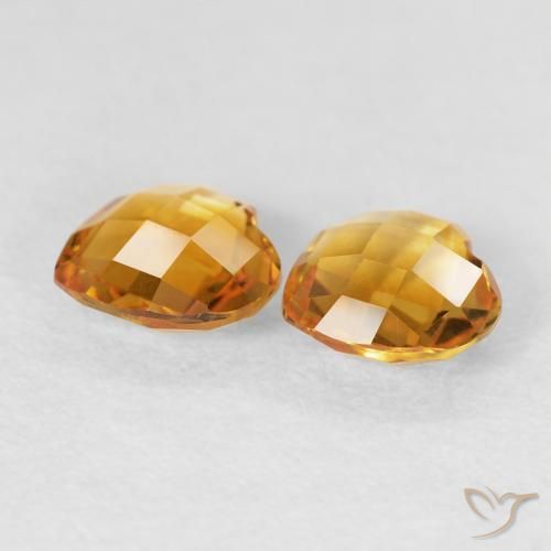 1.29克拉天然黄水晶，心形，VVS-VS