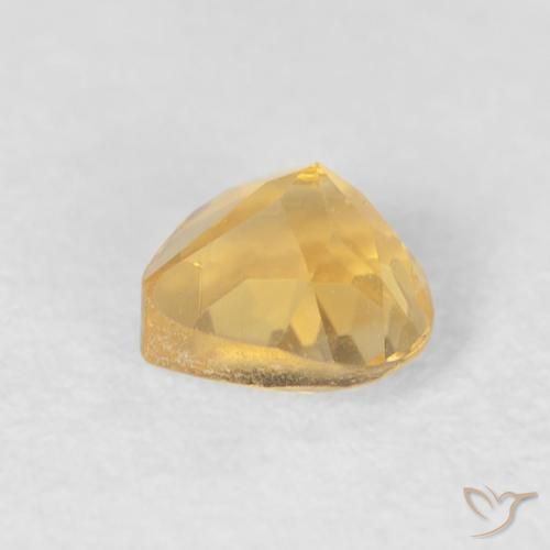 0.48克拉天然黄水晶，心形，VVS