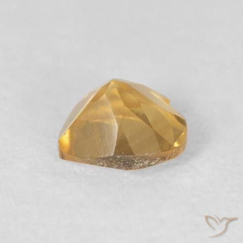 0.72克拉天然黄水晶，心形，VVS