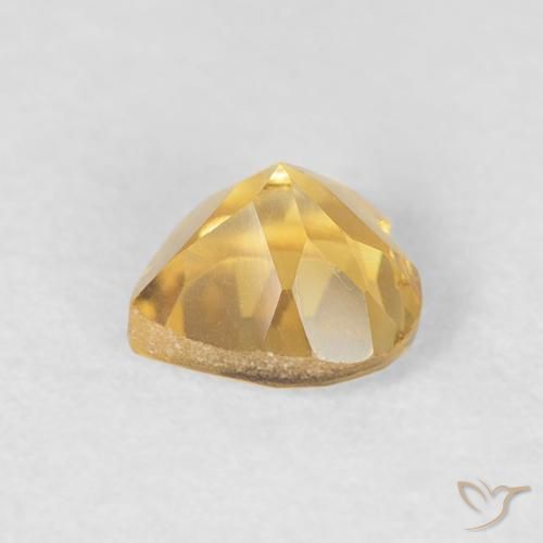 0.45克拉天然黄水晶，心形，VVS