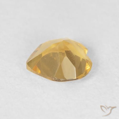0.55克拉天然黄水晶，心形，VVS