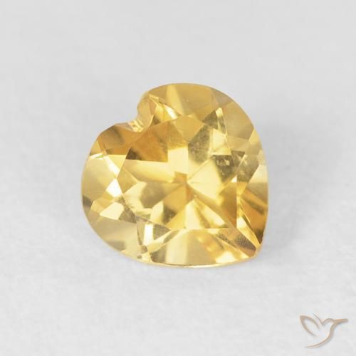 0.72ct 天然 黄金色 黄水晶, 心形, VVS