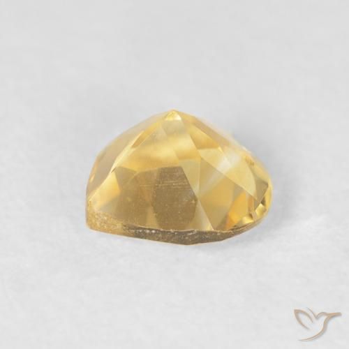 0.72克拉天然黄水晶，心形，VVS