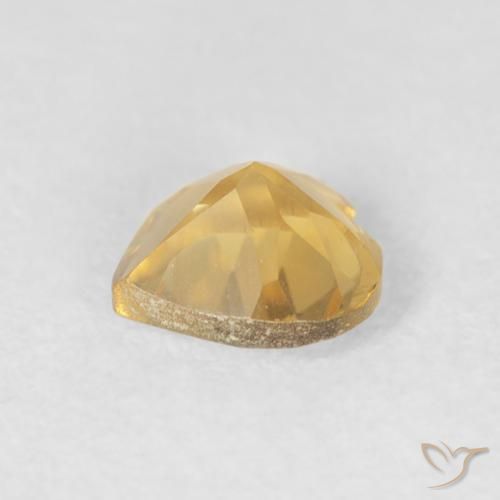 0.67克拉天然黄水晶，心形，VVS