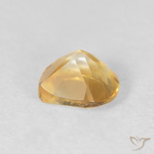 0.74克拉天然黄水晶，心形，VVS