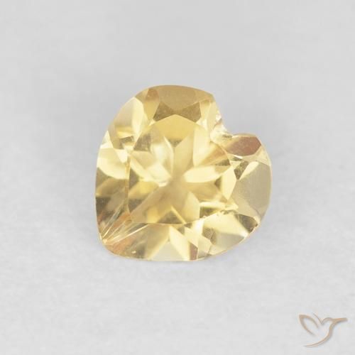 0.55ct 天然 黄金色 黄水晶, 心形, VVS