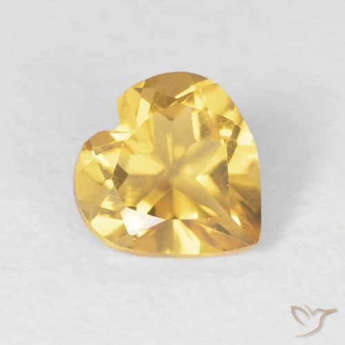 0.66ct 天然 金橙色 黄水晶, 心形, VVS