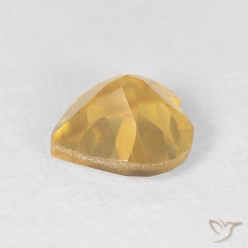 0.66克拉天然黄水晶，心形，VVS