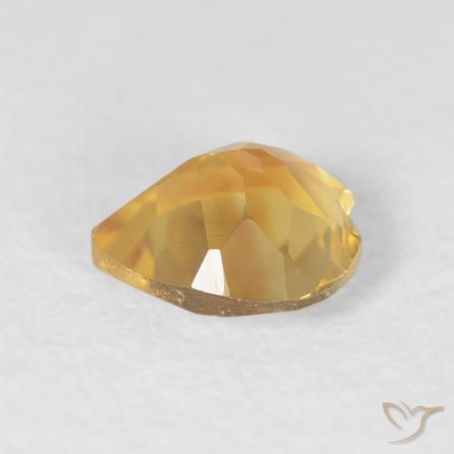 0.66克拉天然黄水晶，心形，VVS