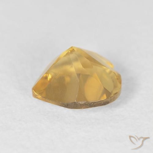 0.71克拉天然黄水晶，心形，VVS