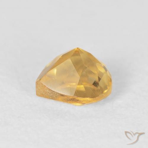 0.51克拉天然黄水晶，心形，VS