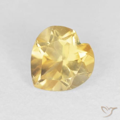 0.74ct 天然 金橙色 黄水晶, 心形, VS