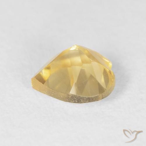 0.74克拉天然黄水晶，心形，VS