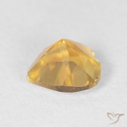 0.70克拉天然黄水晶，心形，VVS